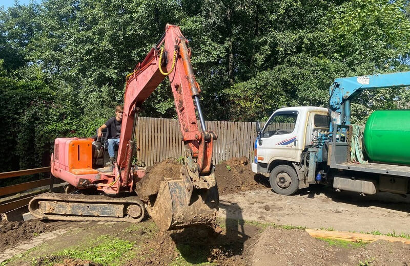 Монтаж газгольдера Спецгаз 6600 л в Малоярославеце под ключ для частного дома